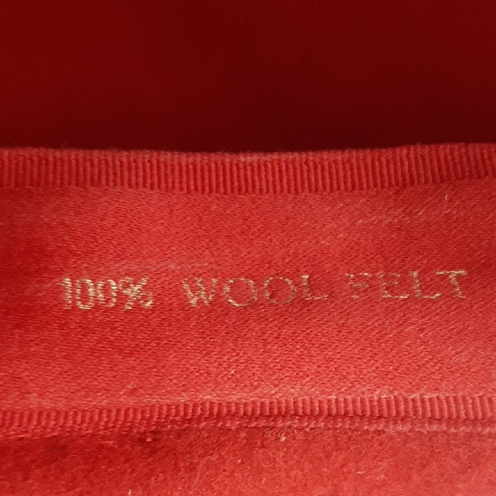 VINTAGE-BILTMORE❤100%WOOL Felt Ivy Cap RED Hat - Picture 6 of 9